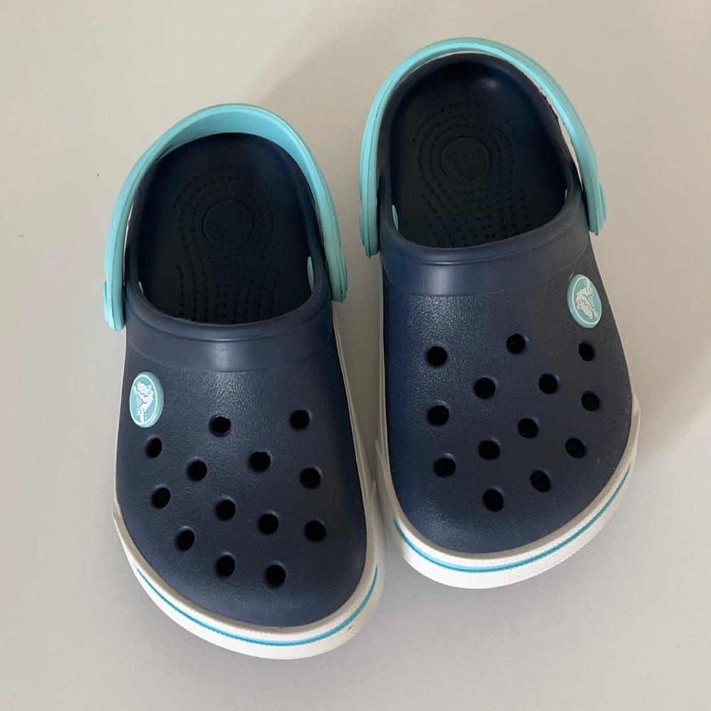 Navy Crocs toddler 8